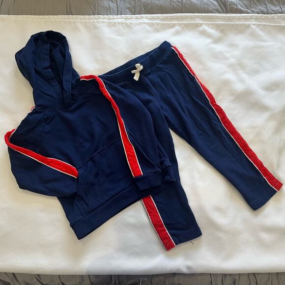 Carter's Other - Carter's Sweatpants (4T) Sweatshirt (5T) Set Blue Red Stripe